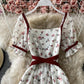 Cute A line floral dress short dress  S22