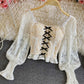 Tops long sleeve lace tops   S23