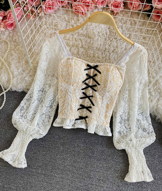Tops long sleeve lace tops   S23