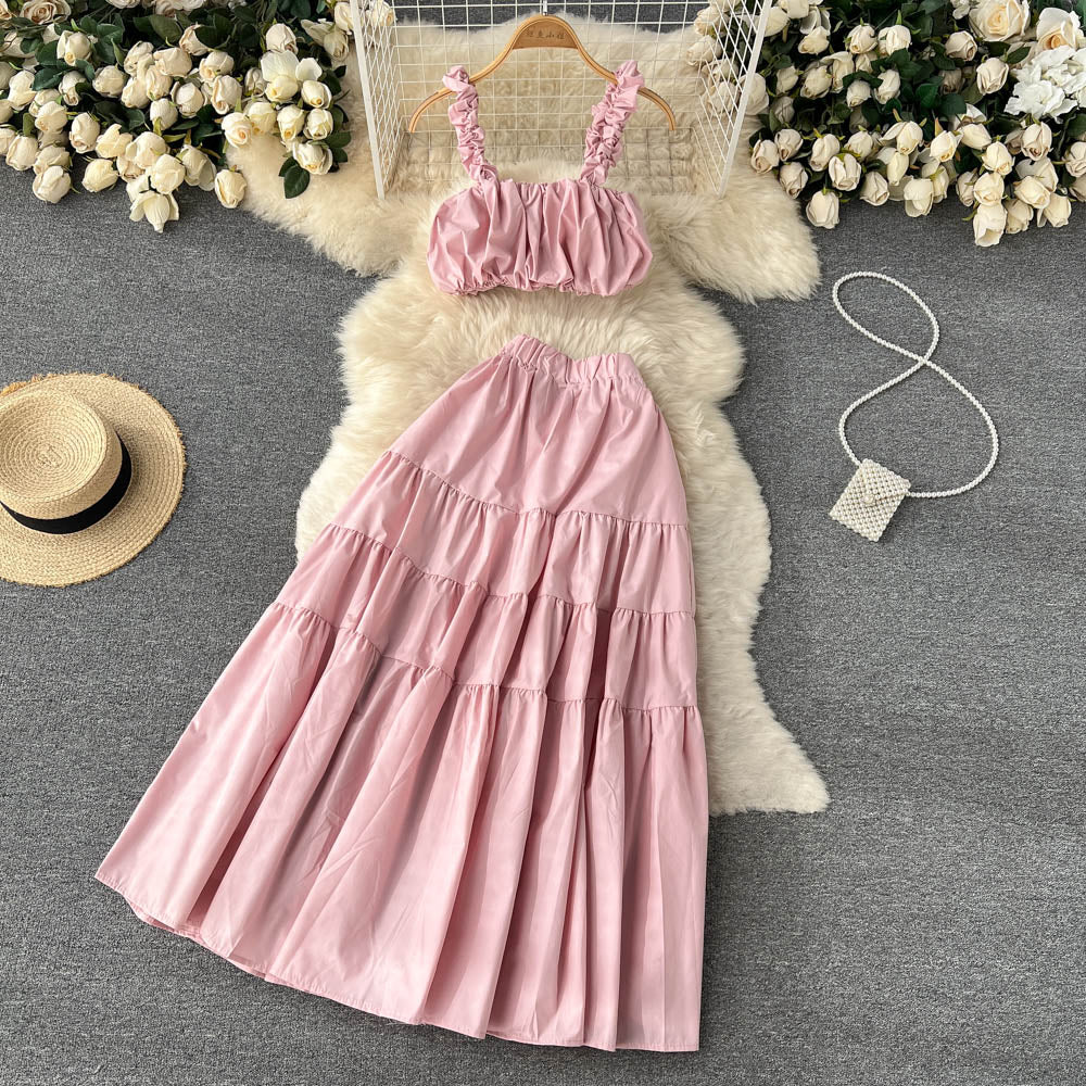 Cute two pieces dress fashion girl dress      S410