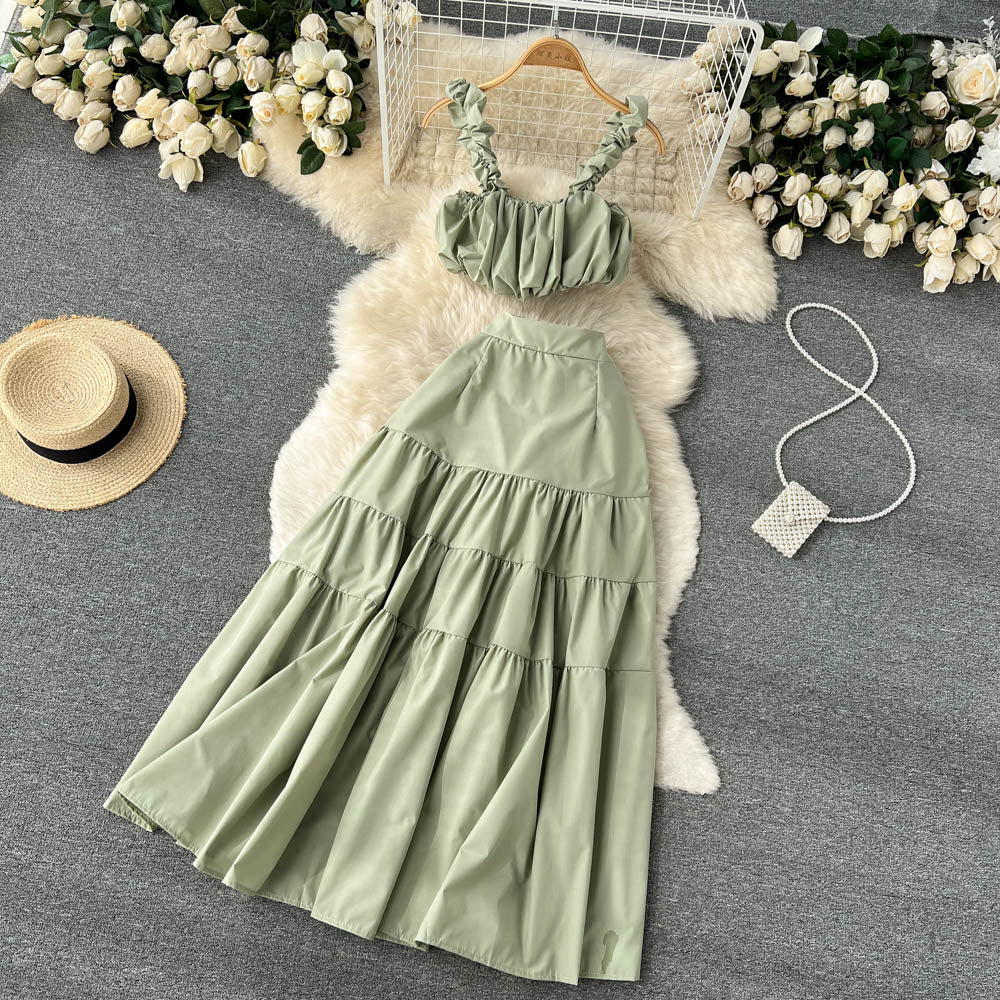 Cute two pieces dress fashion girl dress      S410