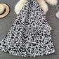 Cute A line floral dress fashion dress   S446