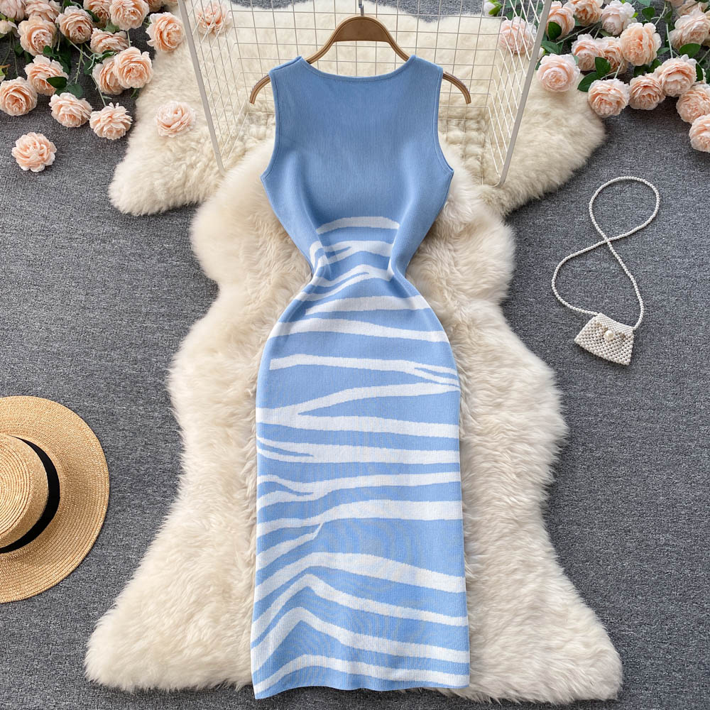 Sexy sleeveless knitted dress fashion dress     S286