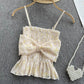 Cute bow suspender top    S171