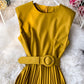 Stylish sleeveless jumpsuit slim fit pleated wide-leg trousers    S114