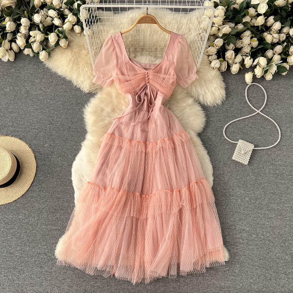 Cute tulle short dress A line fashion dress    S485