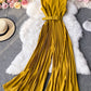 Stylish sleeveless jumpsuit slim fit pleated wide-leg trousers    S114