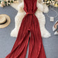 Stylish v-neck sleeveless jumpsuit    S100