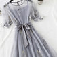 A line tulle dress with sequins fashion girl summer dress  S60