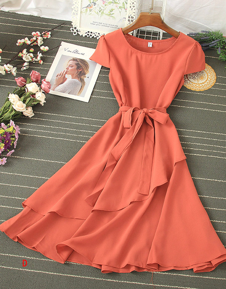 Cute chiffon short dress summer dress     S600