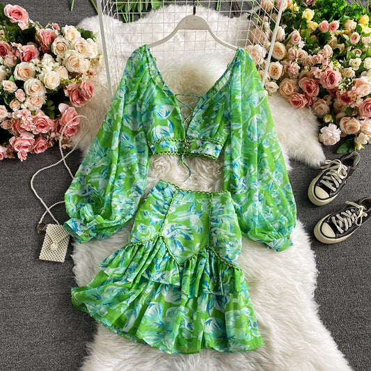 Cute chiffon long sleeve dress fashion dress       S137