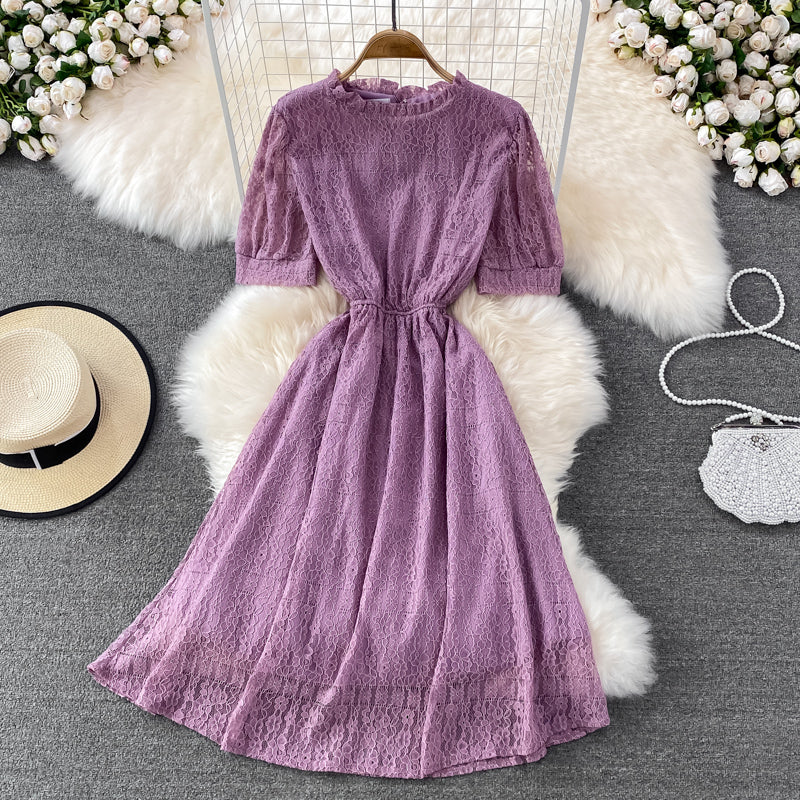 Cute lace short dress A line fashion dress      S534