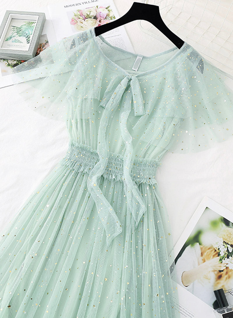 Cute tulle sequins short dress summer dress    S65