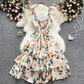 Cute A line floral dress fashion dress   S20