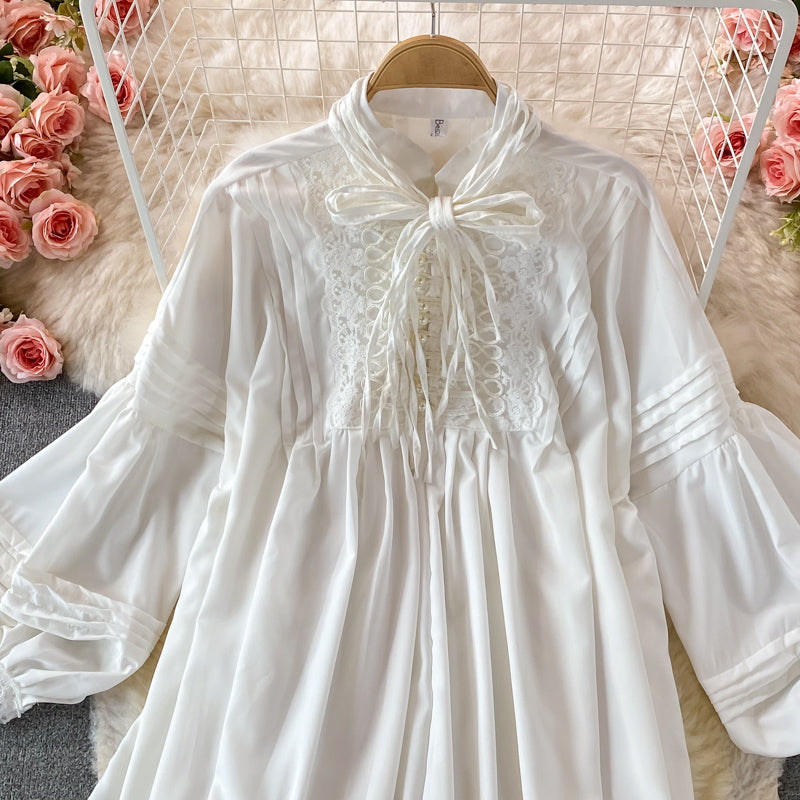 Sweet lace long sleeve dress fashion dress    S263