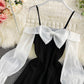 Cute bow short dress long sleeve dress   S47