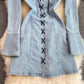Fashionable lace-up A line denim dress fashion dress    S519