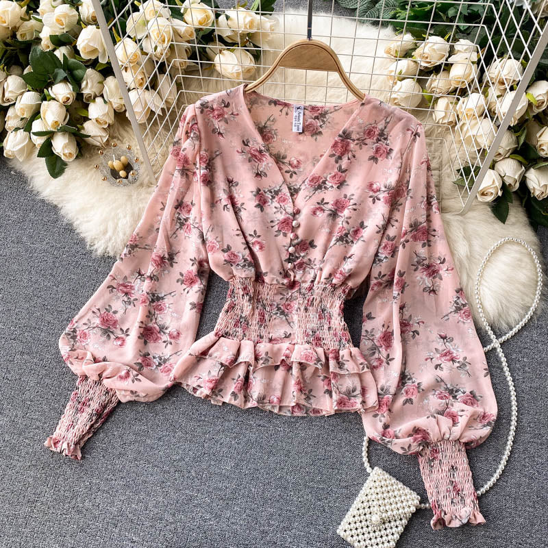 Cute Printed Long Sleeve Top     S136