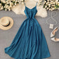 Cute v neck satin dress fashion dress    S125