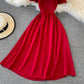 Cute A line off shoulder dress short dress     S486