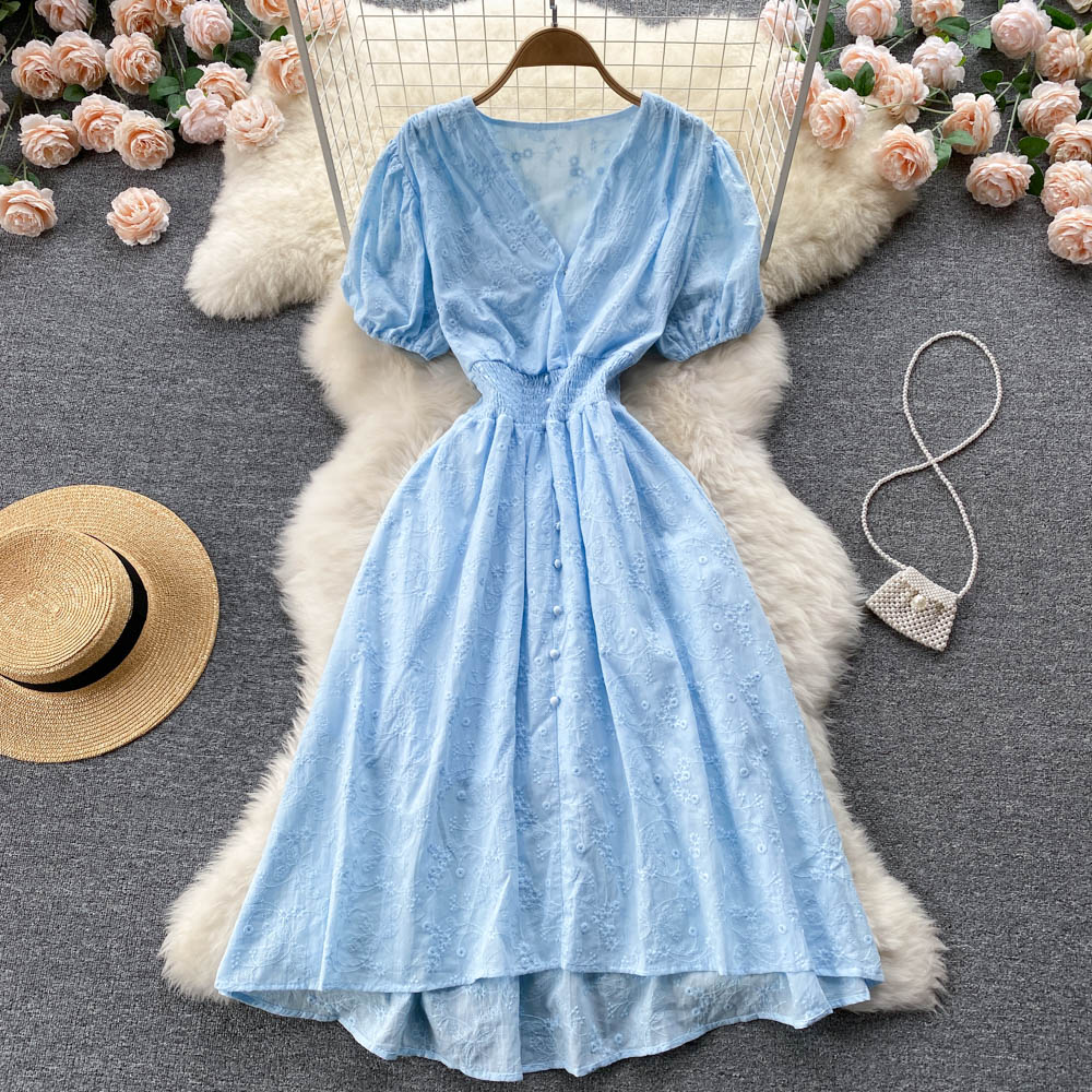 Cute v neck short dress A line fashion dress    S459