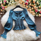 Simple long sleeve tops fashion tops     S44