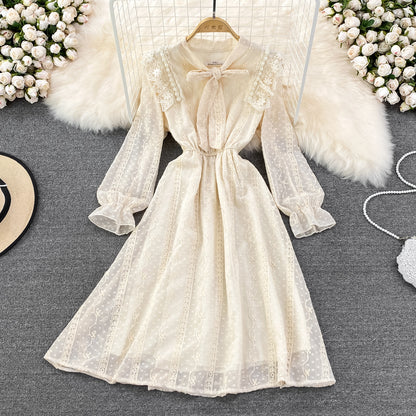 Cute lace long sleeve dress A line fashion dress    S196
