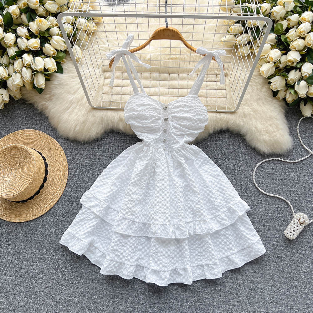 Cute spaghetti short dress    S312