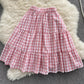 Cute Plaid Two Piece Dress A Line Fashion Dress     S458
