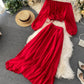 Fashion girl dress two pieces long sleeve dress   S15
