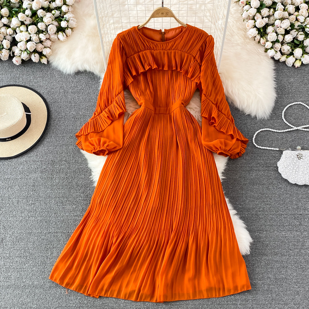 Cute chiffon long sleeve dress fashion dress  S187