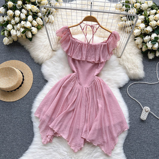 Cute A-line short dress fashion dress   S324