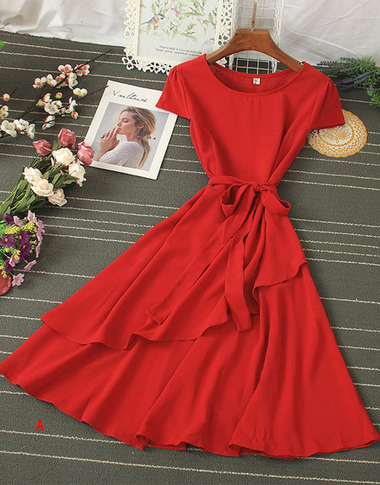 Cute chiffon short dress summer dress     S98