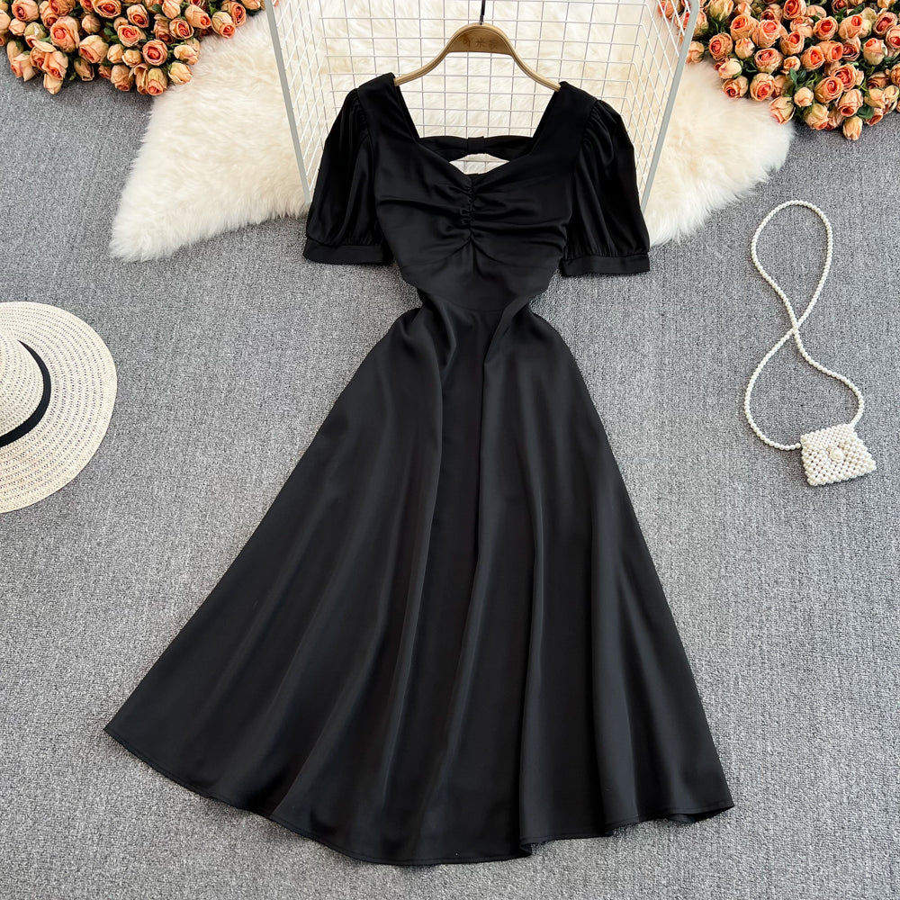 Cute bow A line short dress fashion dress    S483