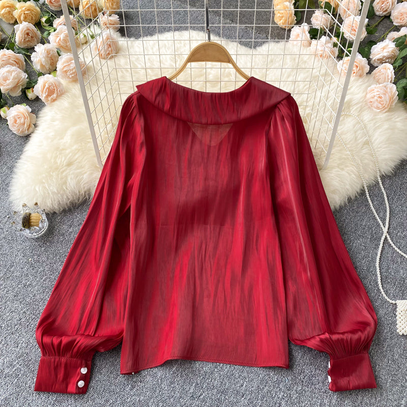 Cute bow long sleeve top     S207