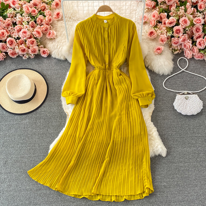 Cute A line long sleeve dress fashion girl dress       S169