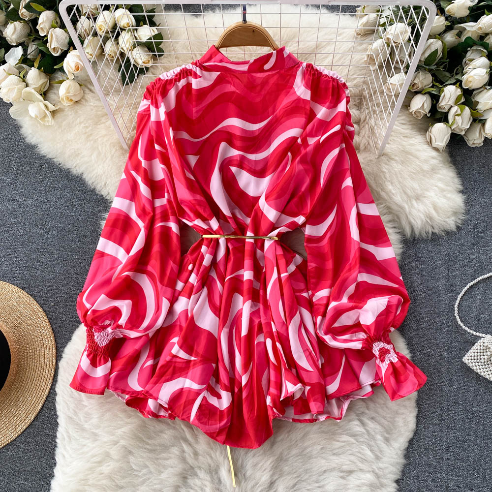 Cute A-line long sleeve dress fashion dress    S140