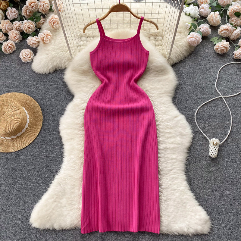 Simple spaghetti strap dress     S300