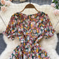 Cute floral short dress A line fashion dress    S442