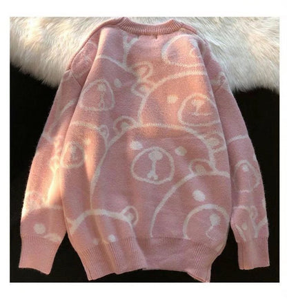 Cute bear couple sweater     S257