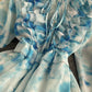 Blue A line long sleeve dress fashion dress   S13