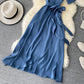Simple v neck short dress fashion dress  S28