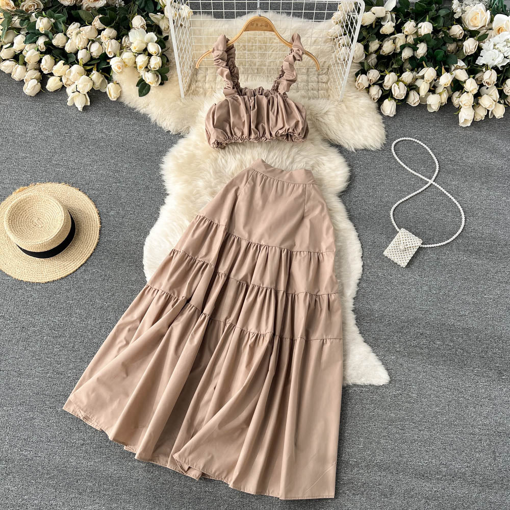 Cute two pieces dress fashion girl dress      S410