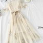 A line tulle dress with sequins fashion girl summer dress  S60