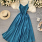 Cute v neck satin dress fashion dress    S125