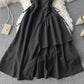 Black A line dress fashion dress    S68