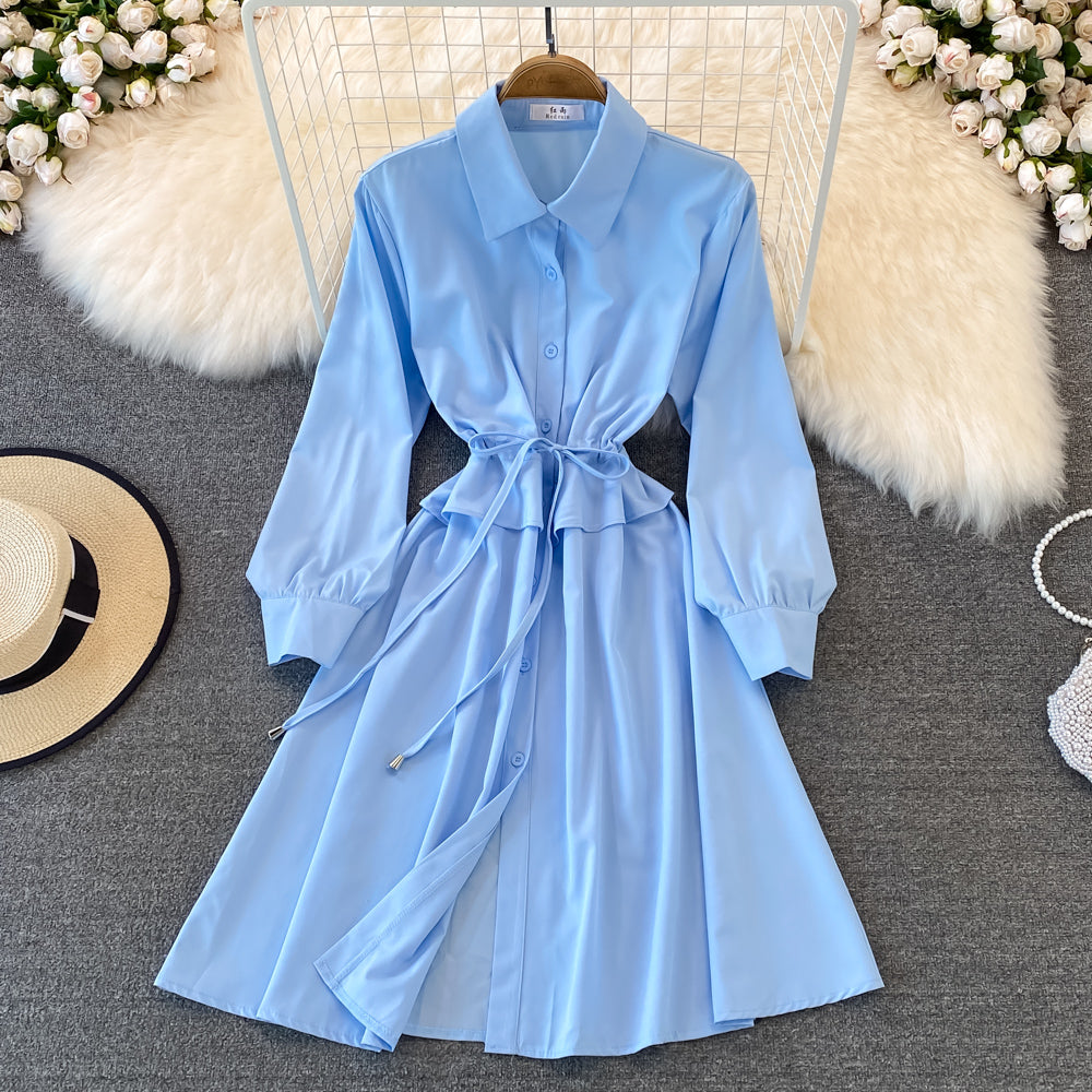 Cute A line shirt dress fashion girl dress      S234