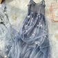 A line tulle sequins dress summer dress    S97
