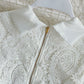White hollow lace top    S83