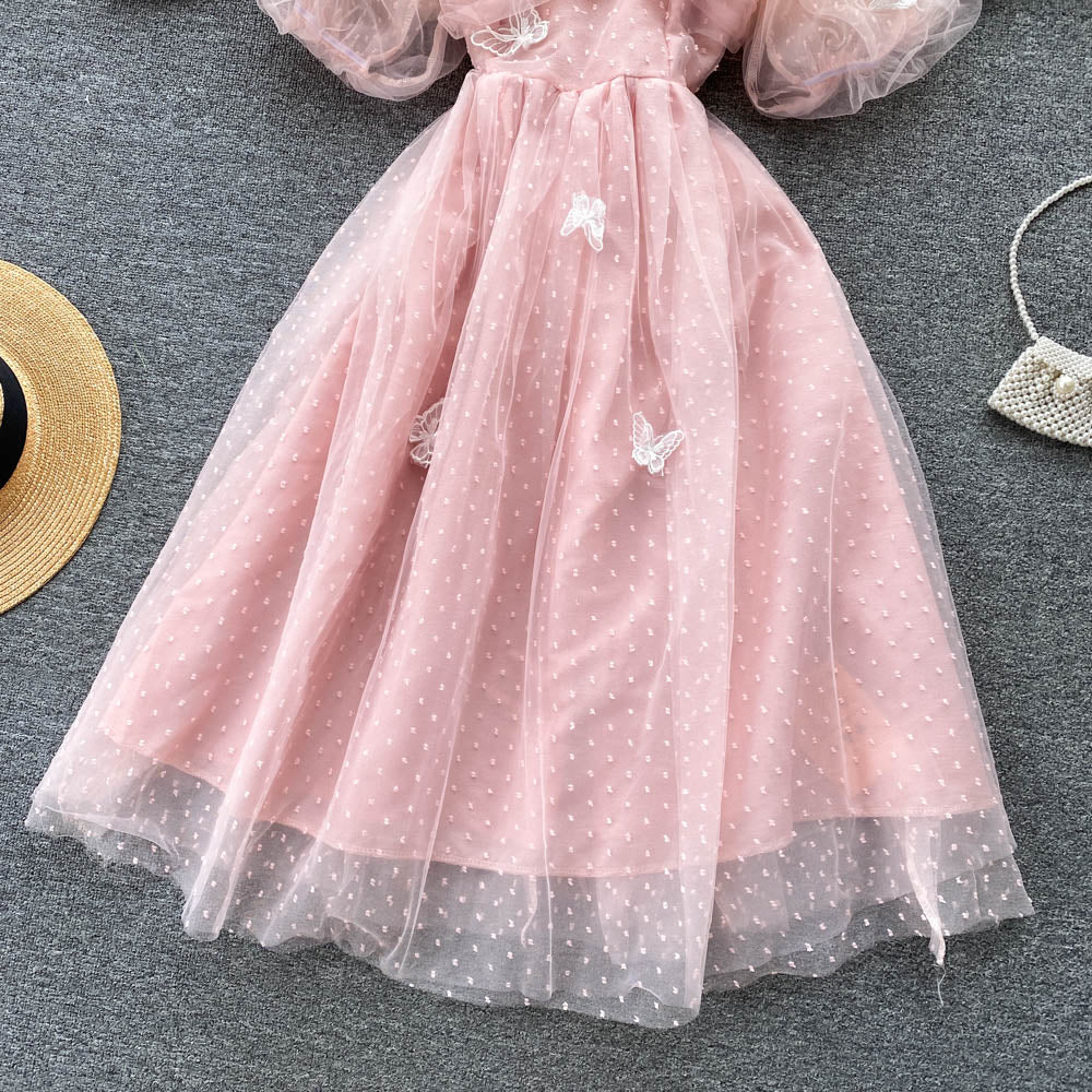 Cute tulle lace short dress fashion girl dress    S348